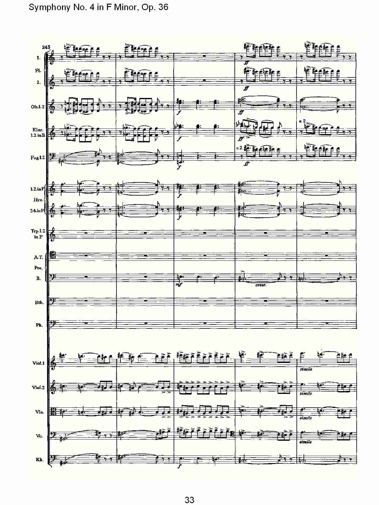 F小调第四交响曲,  Op. 36 第一乐章（七）