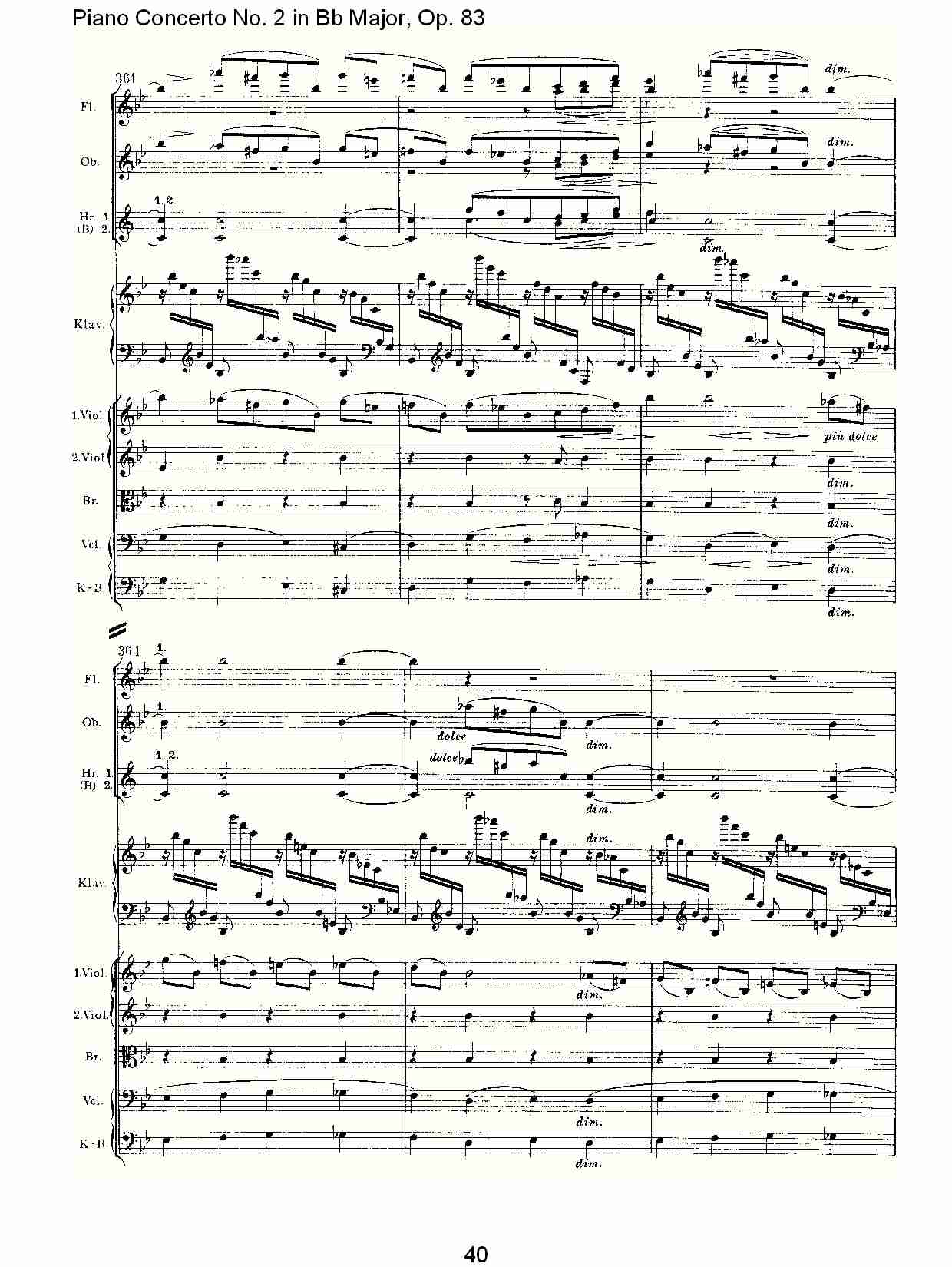 Bb大调钢琴第二协奏曲, Op.83第一乐章（八）
