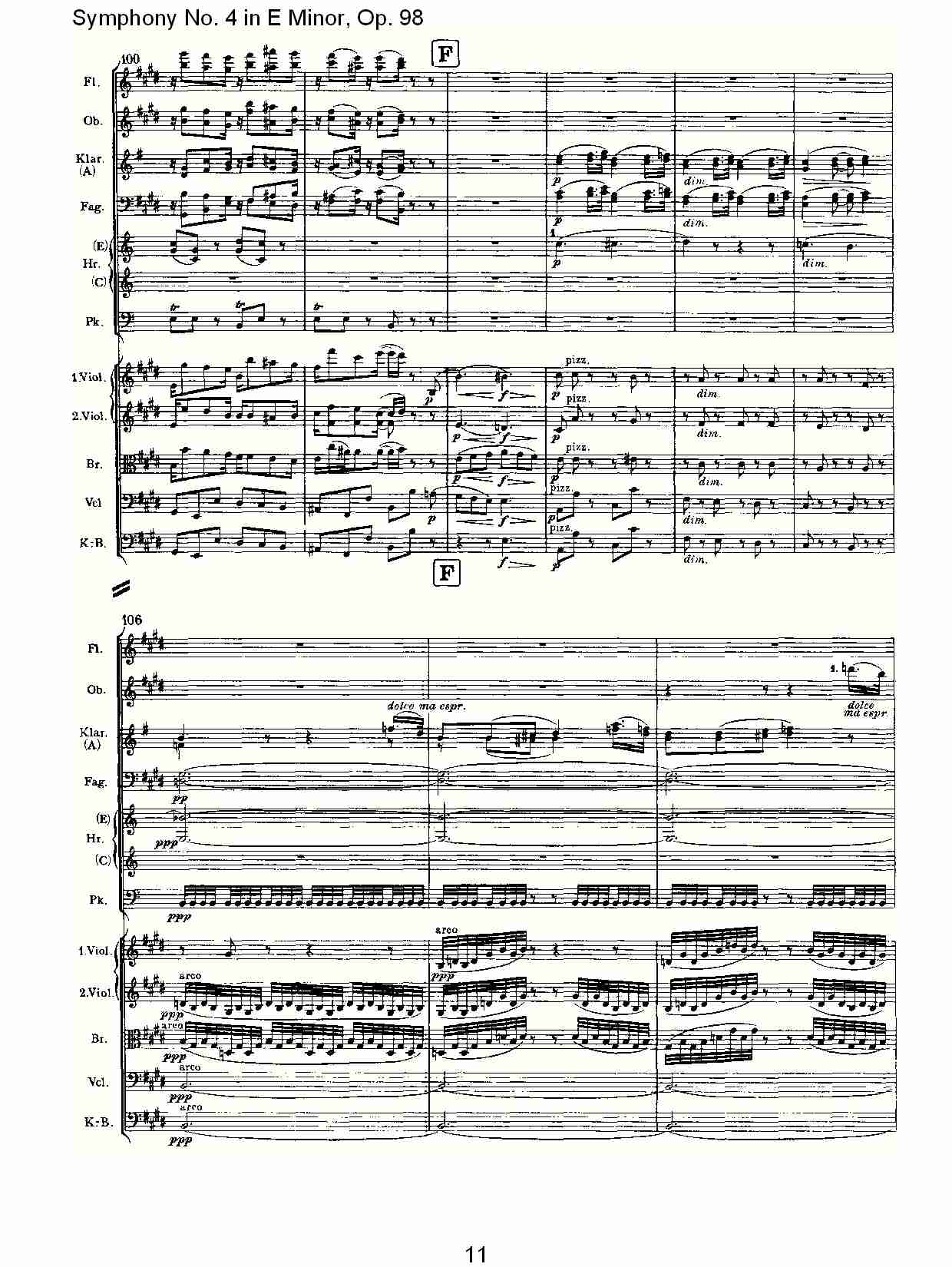 E小调第四交响曲, Op.98第二乐章（三）