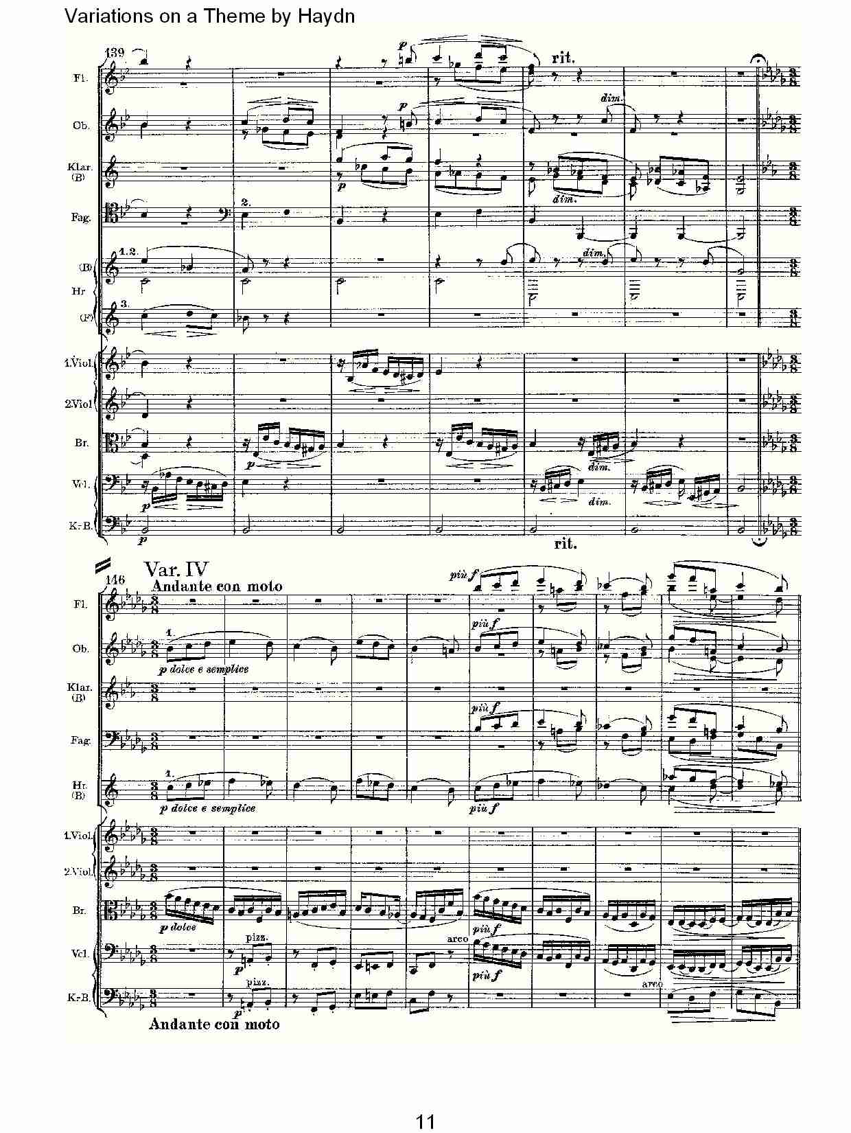 Variations on a Theme by Haydn   海顿主旋律变奏曲（三）