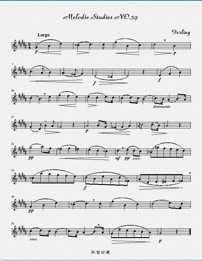 四十八首旋律练习曲之三十九