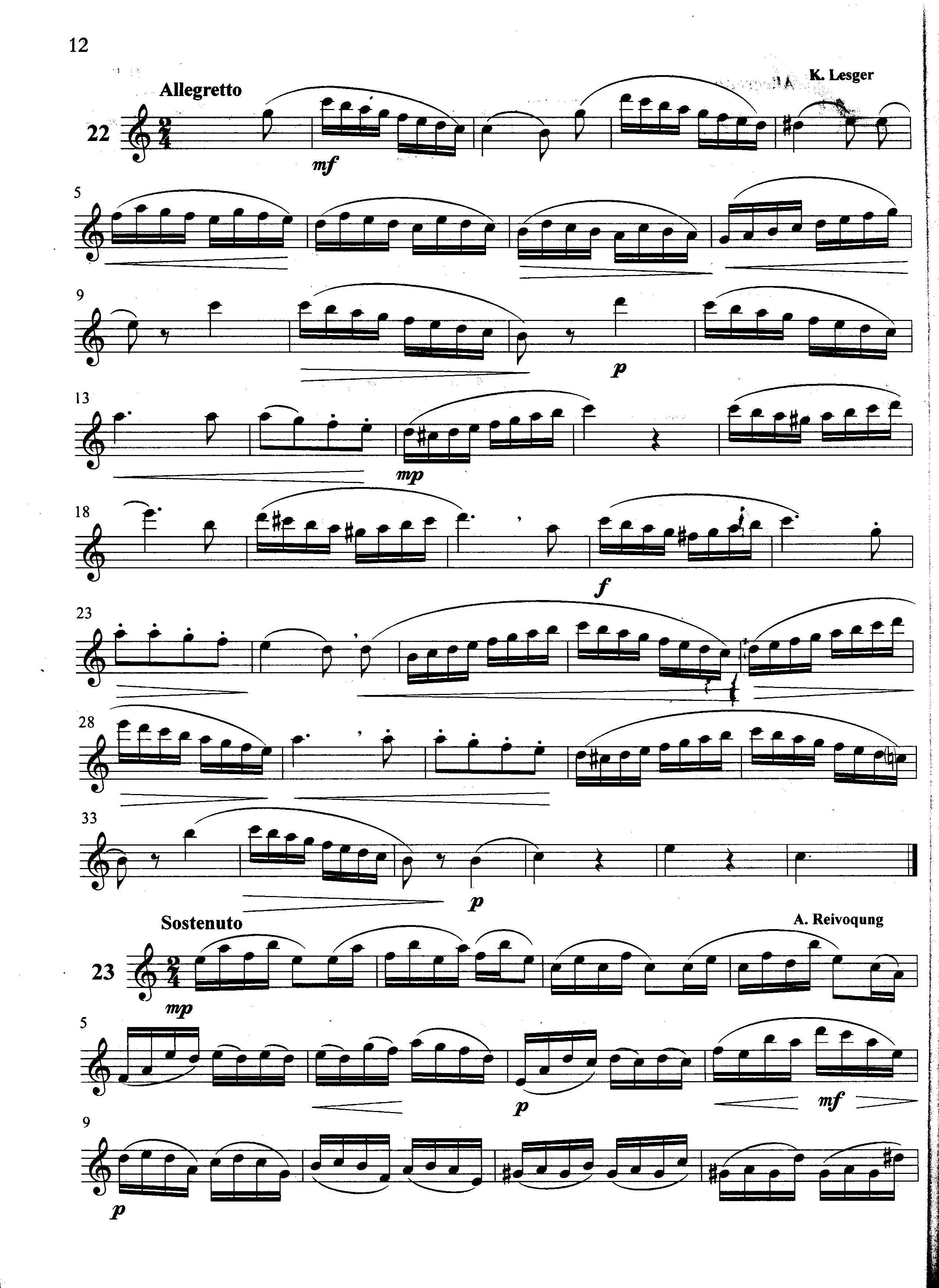 萨克斯管练习曲第100—012页