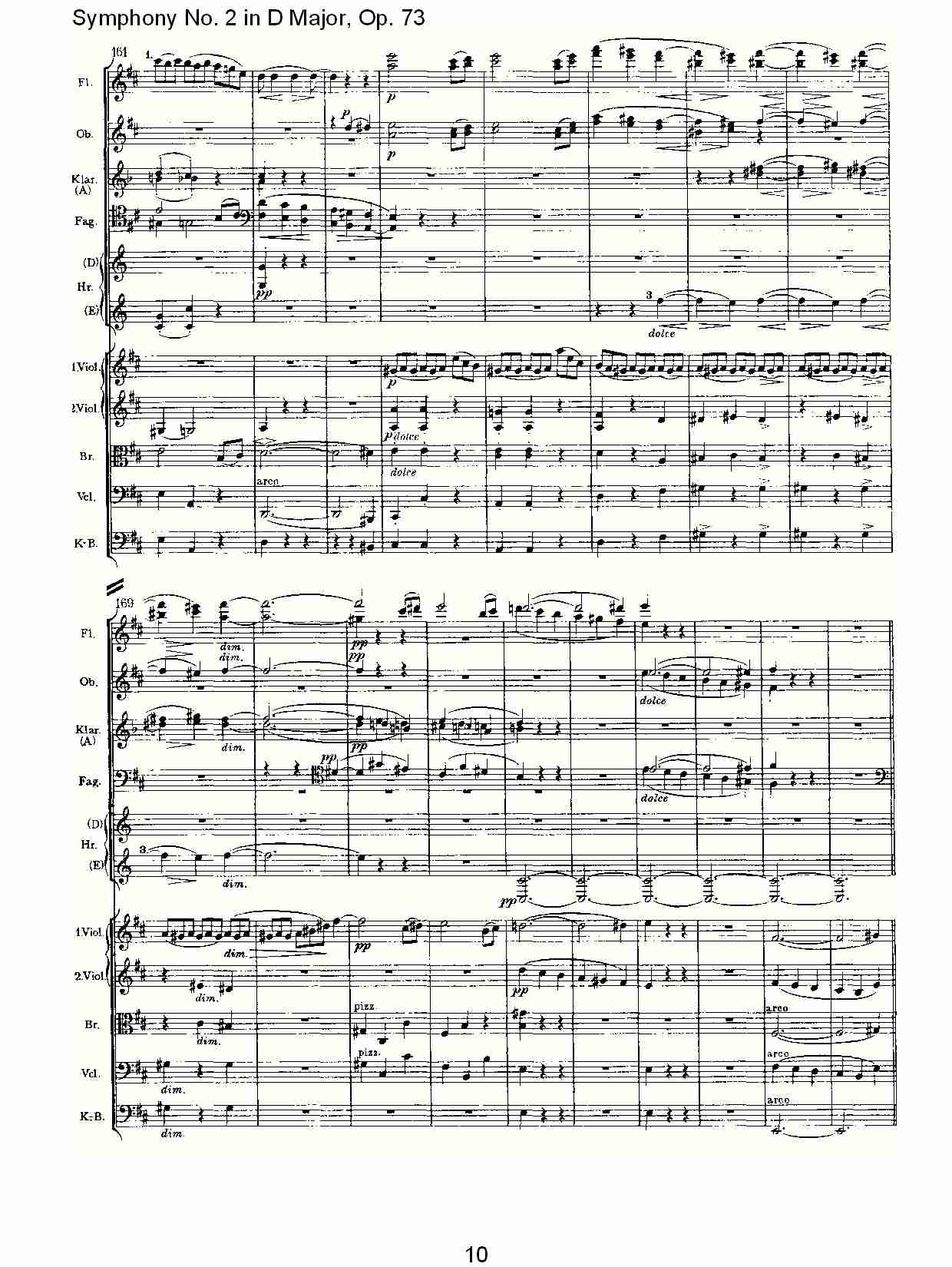 D大调第二交响曲, Op.73第一乐章（二）