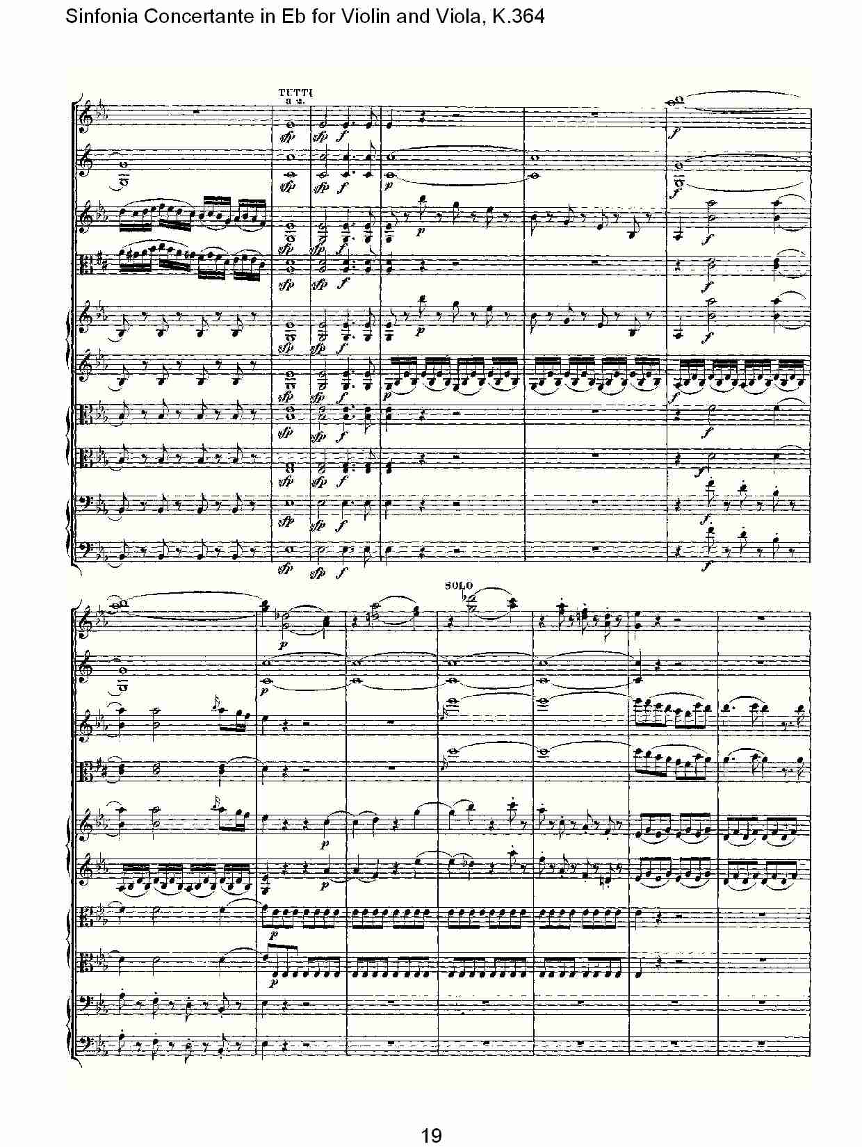 Eb调小提琴与中提琴炫技序曲, K.364（四）