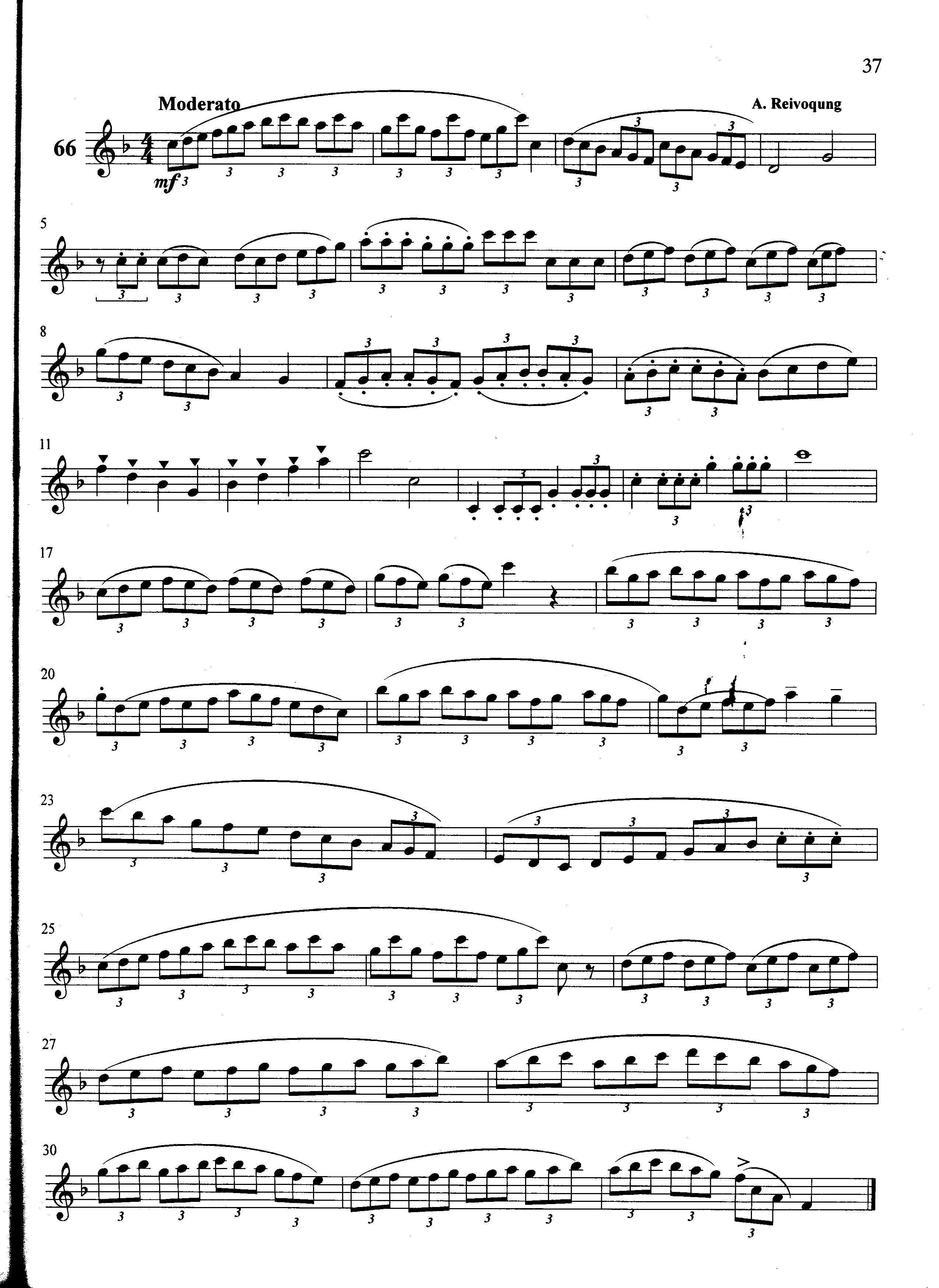 萨克斯管练习曲第100—037页