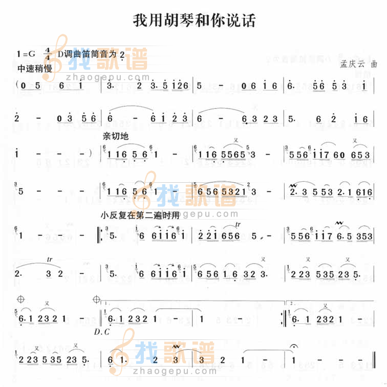 我用胡琴和你说话（杨竹青）