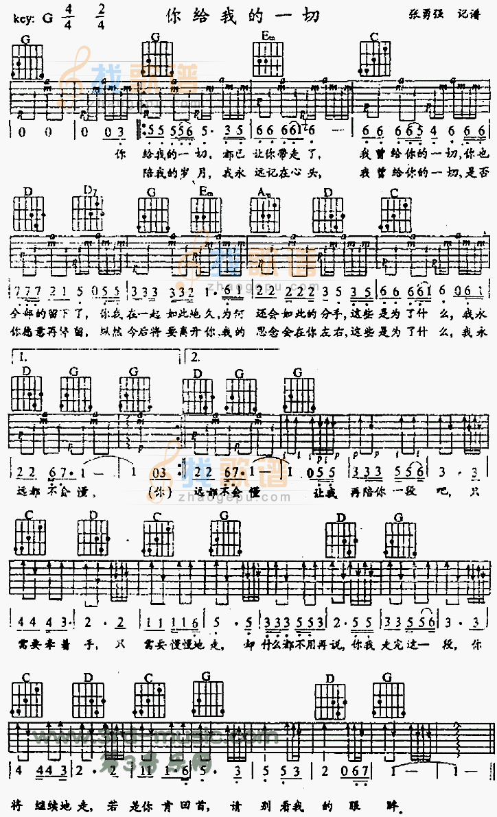 你给我的一切
