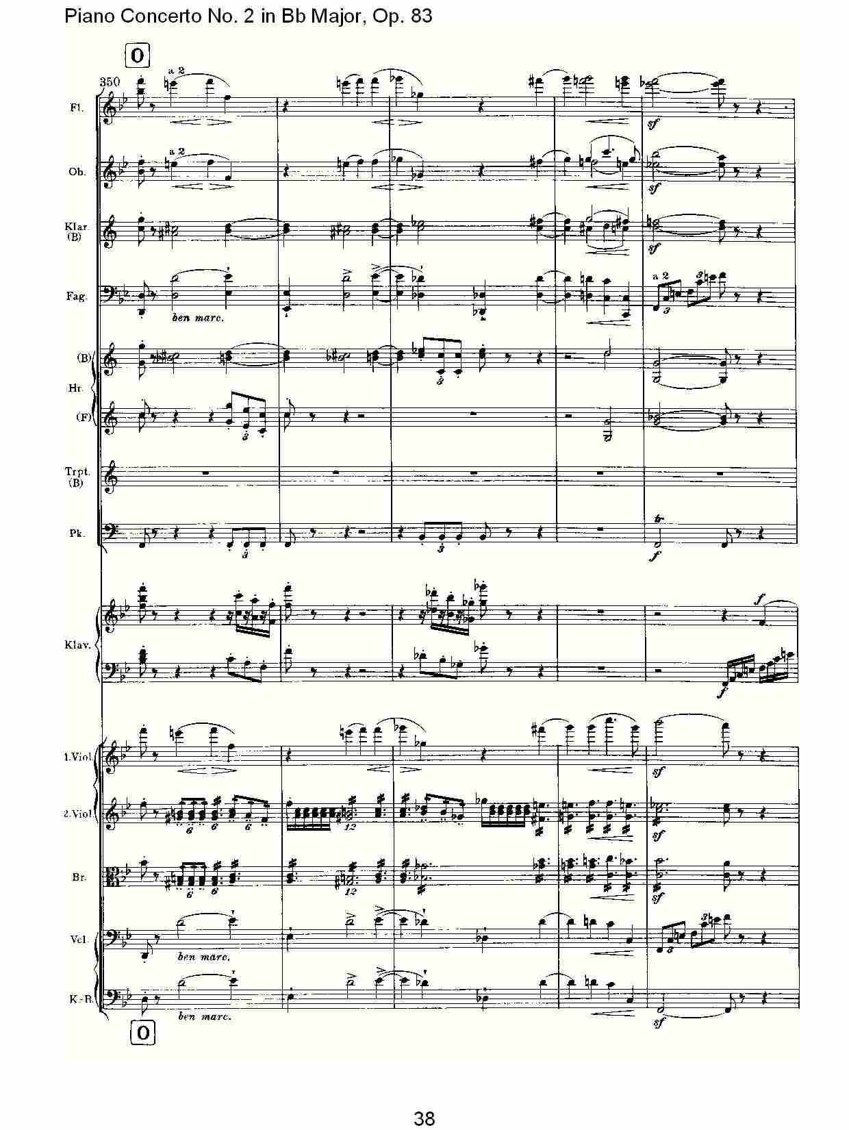 Bb大调钢琴第二协奏曲, Op.83第一乐章（八）
