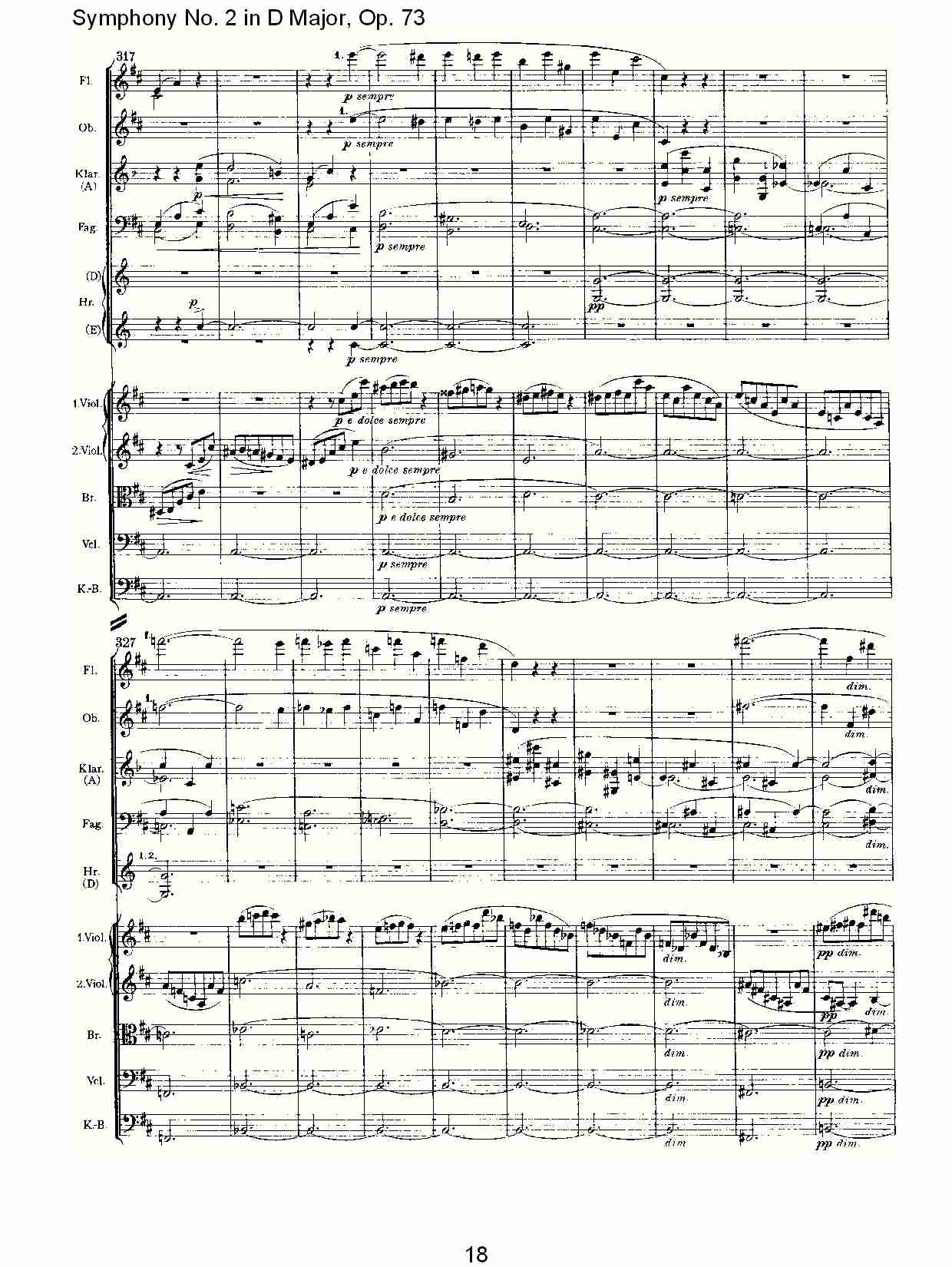 D大调第二交响曲, Op.73第一乐章（四）