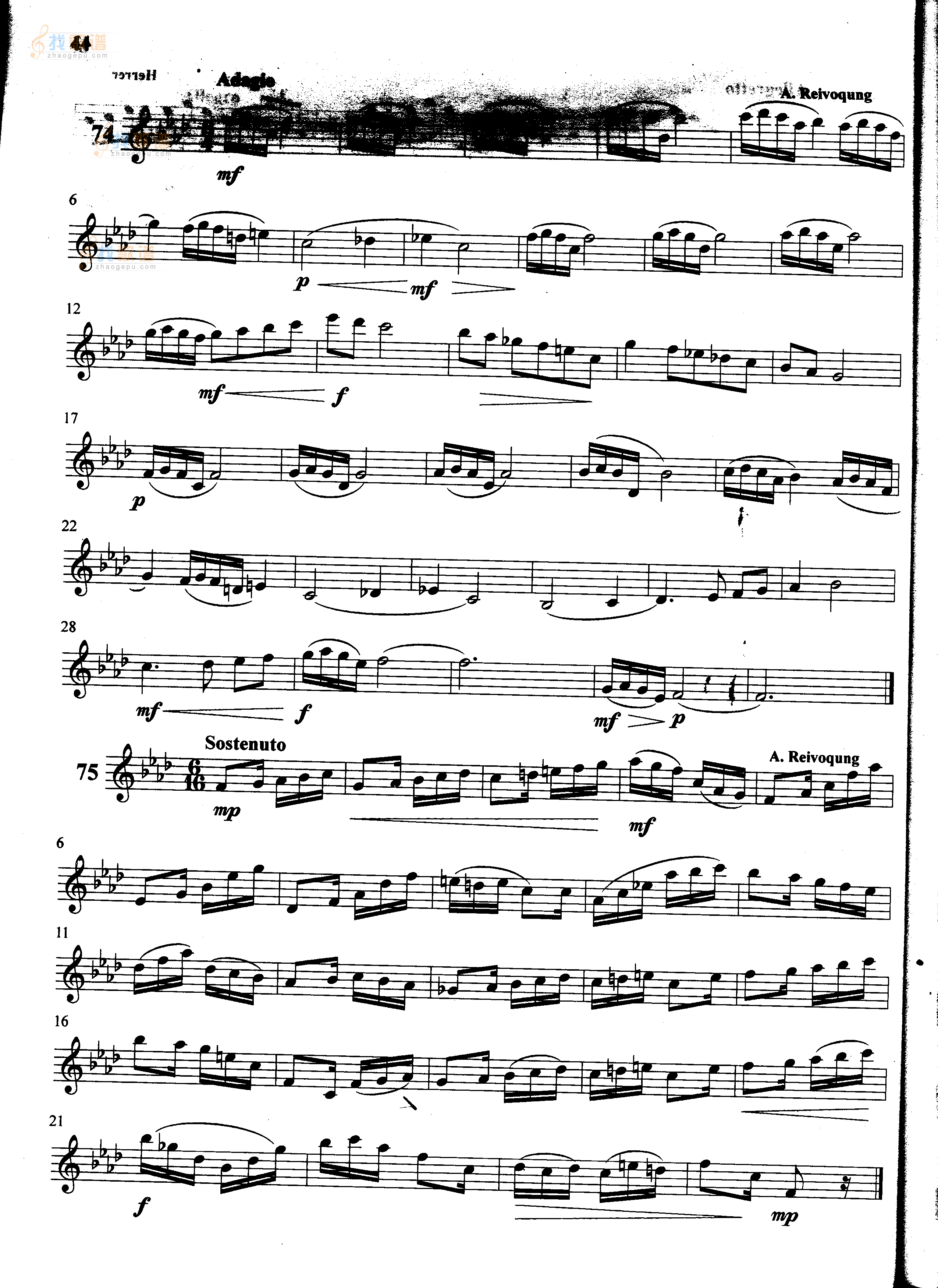 萨克斯管练习曲第100—044页