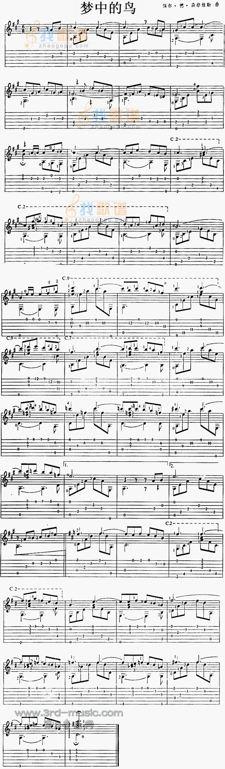 梦中的鸟(独奏曲)