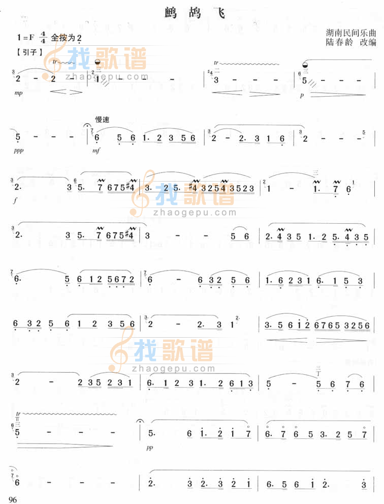鹧鸪飞（湖南民间乐曲）