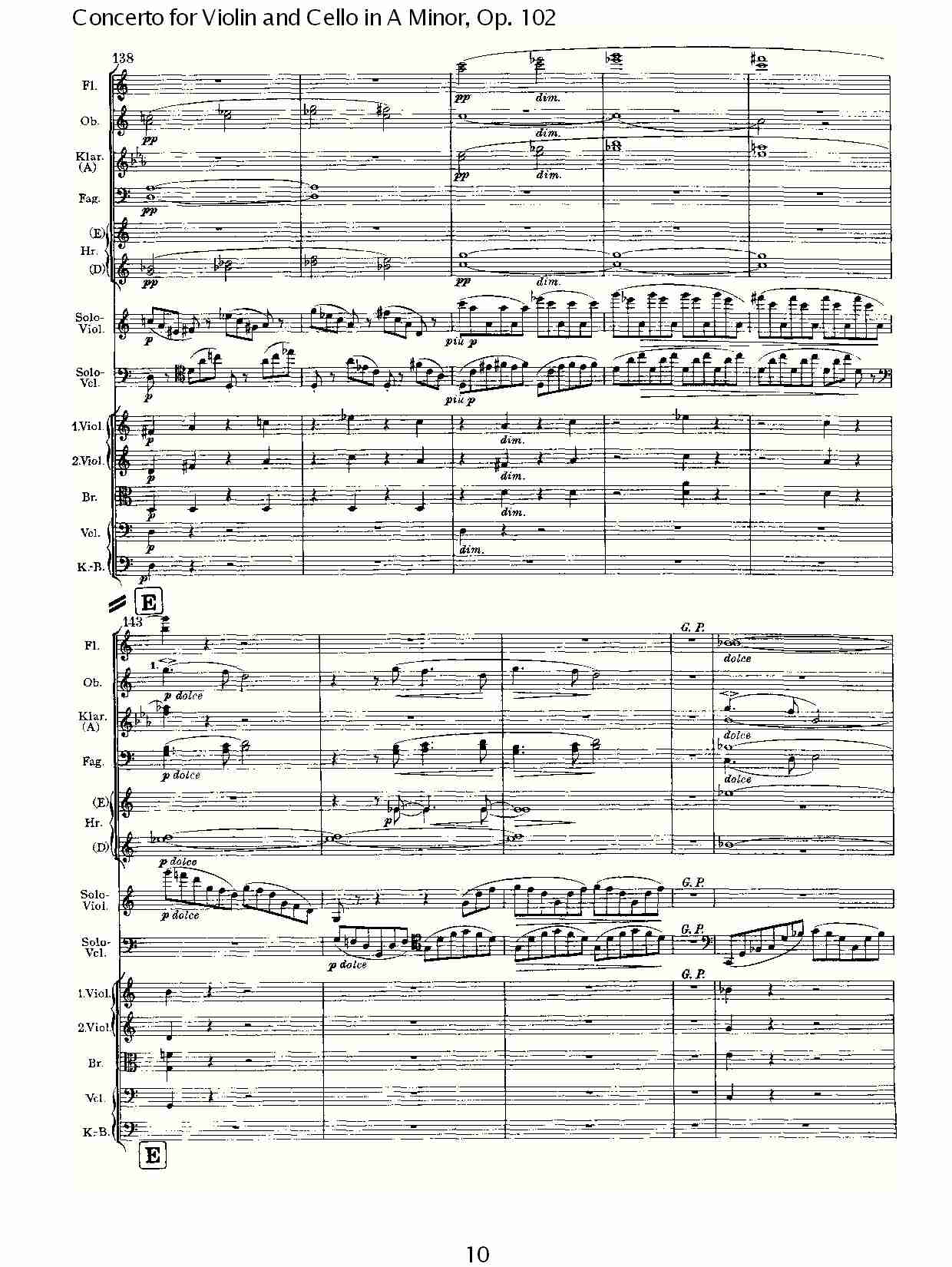 A小调小提琴与大提琴协奏曲, Op.102第一乐章（二）