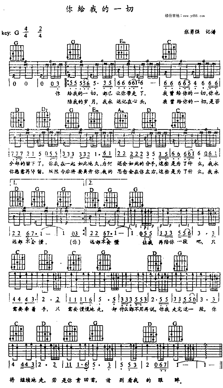 你给我的一切