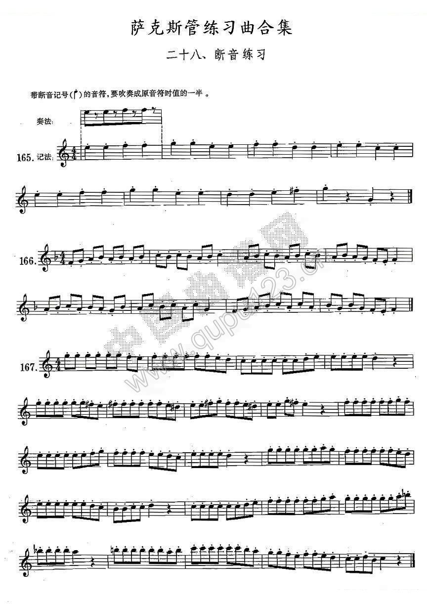 练习曲合集：28、断音练习