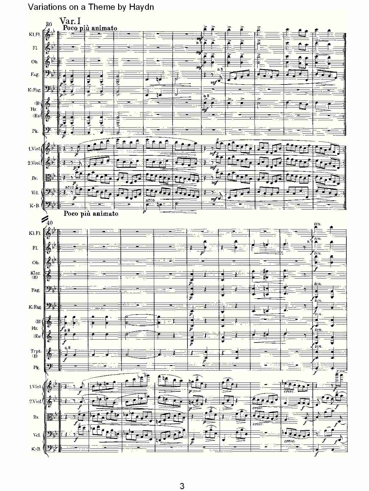 Variations on a Theme by Haydn   海顿主旋律变奏曲（一）