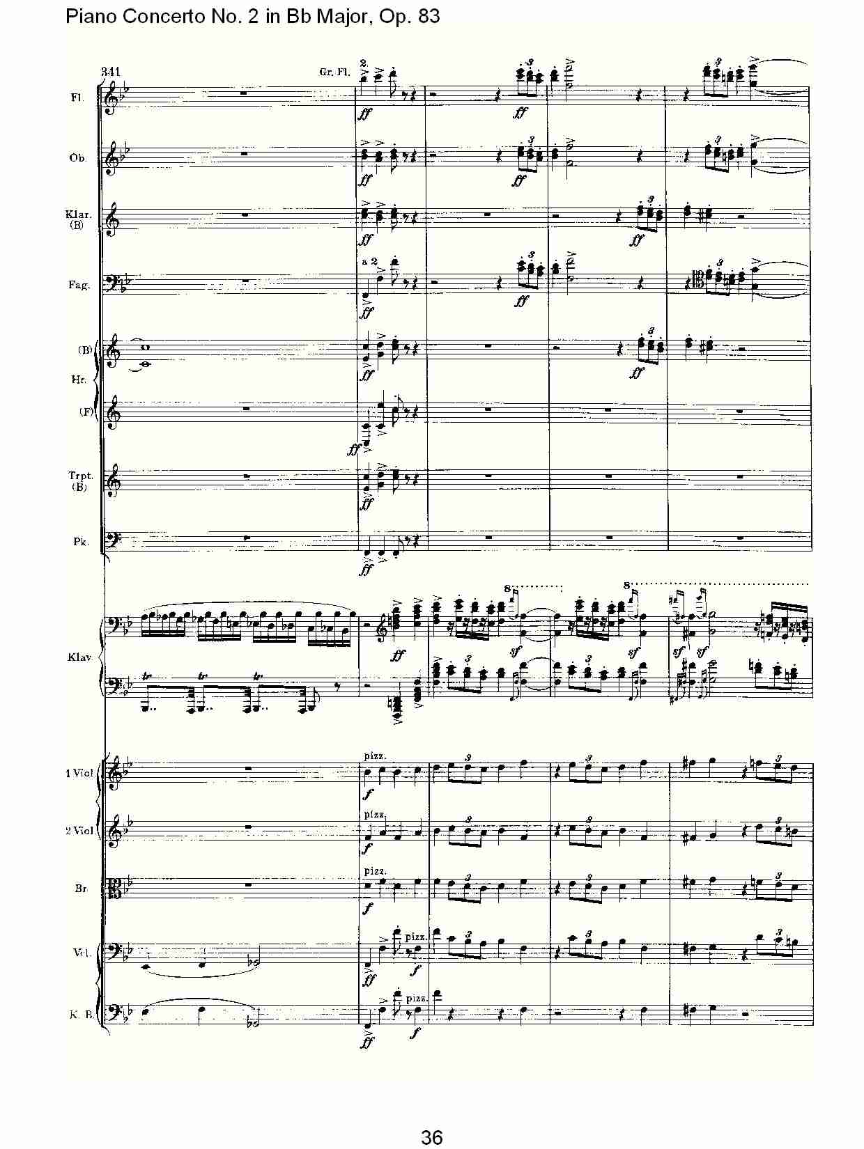 Bb大调钢琴第二协奏曲, Op.83第一乐章（八）