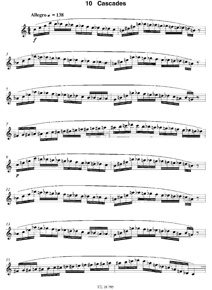 Cascades（12首现代风格练习曲之10）