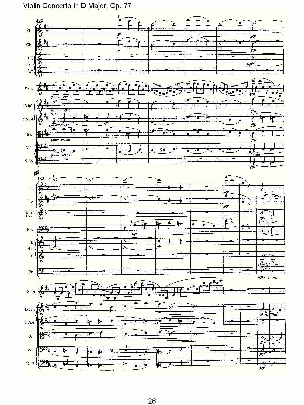 D大调小提琴协奏曲, Op.77第一乐章（六）