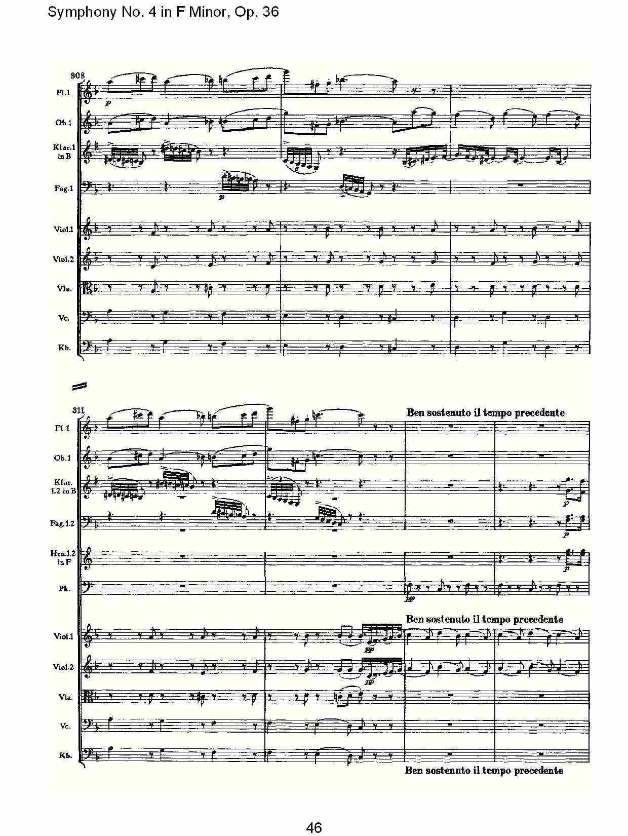 F小调第四交响曲,  Op. 36 第一乐章（十）
