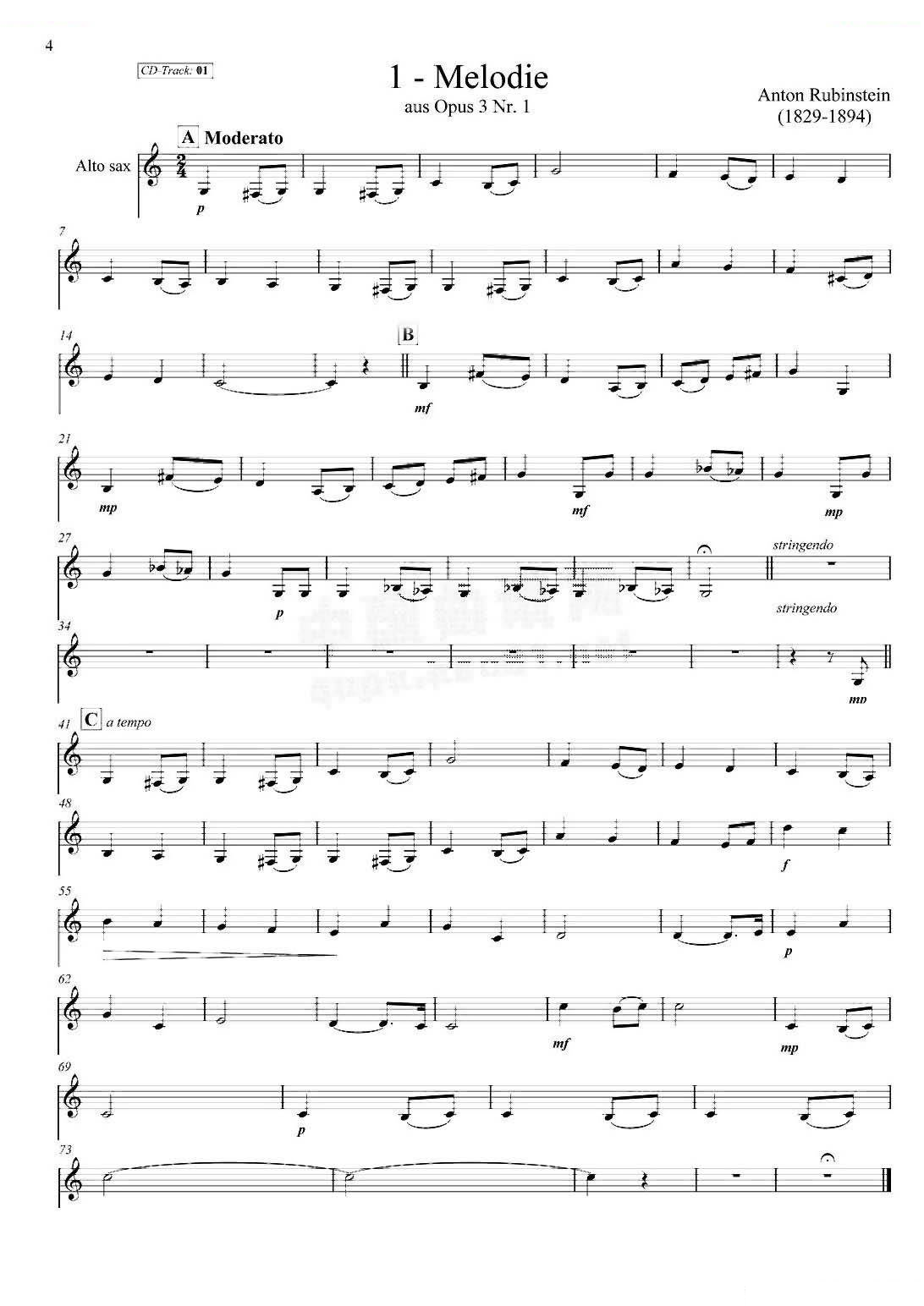 古典SAX12首（中音萨克斯分谱）
