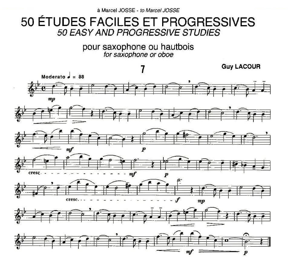 Guy Lacour 50 首萨克斯练习曲之七
