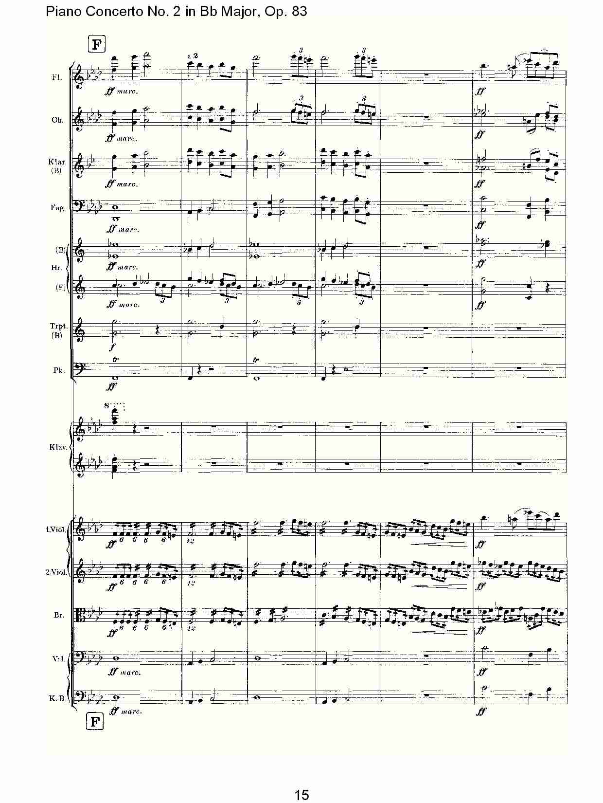 Bb大调钢琴第二协奏曲, Op.83第一乐章（三）