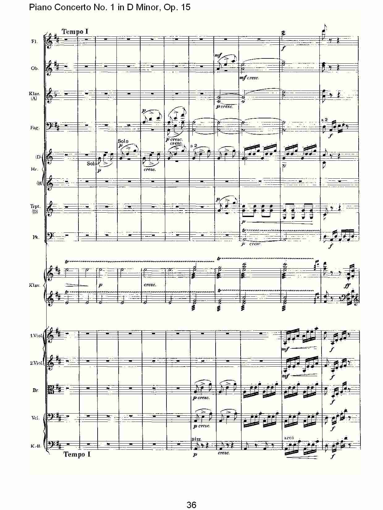 D小调钢琴第一协奏曲, Op.15第三乐章（八）