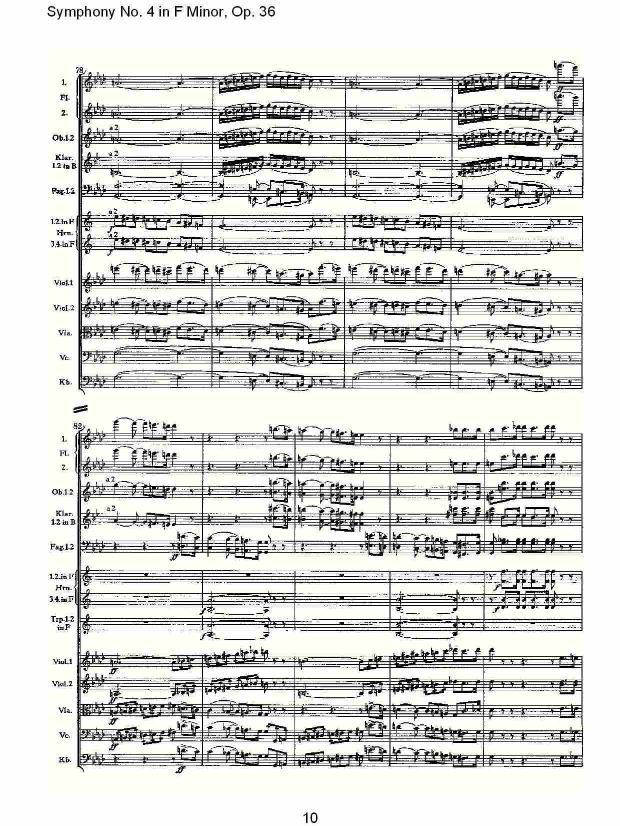 F小调第四交响曲,  Op. 36 第一乐章（二）