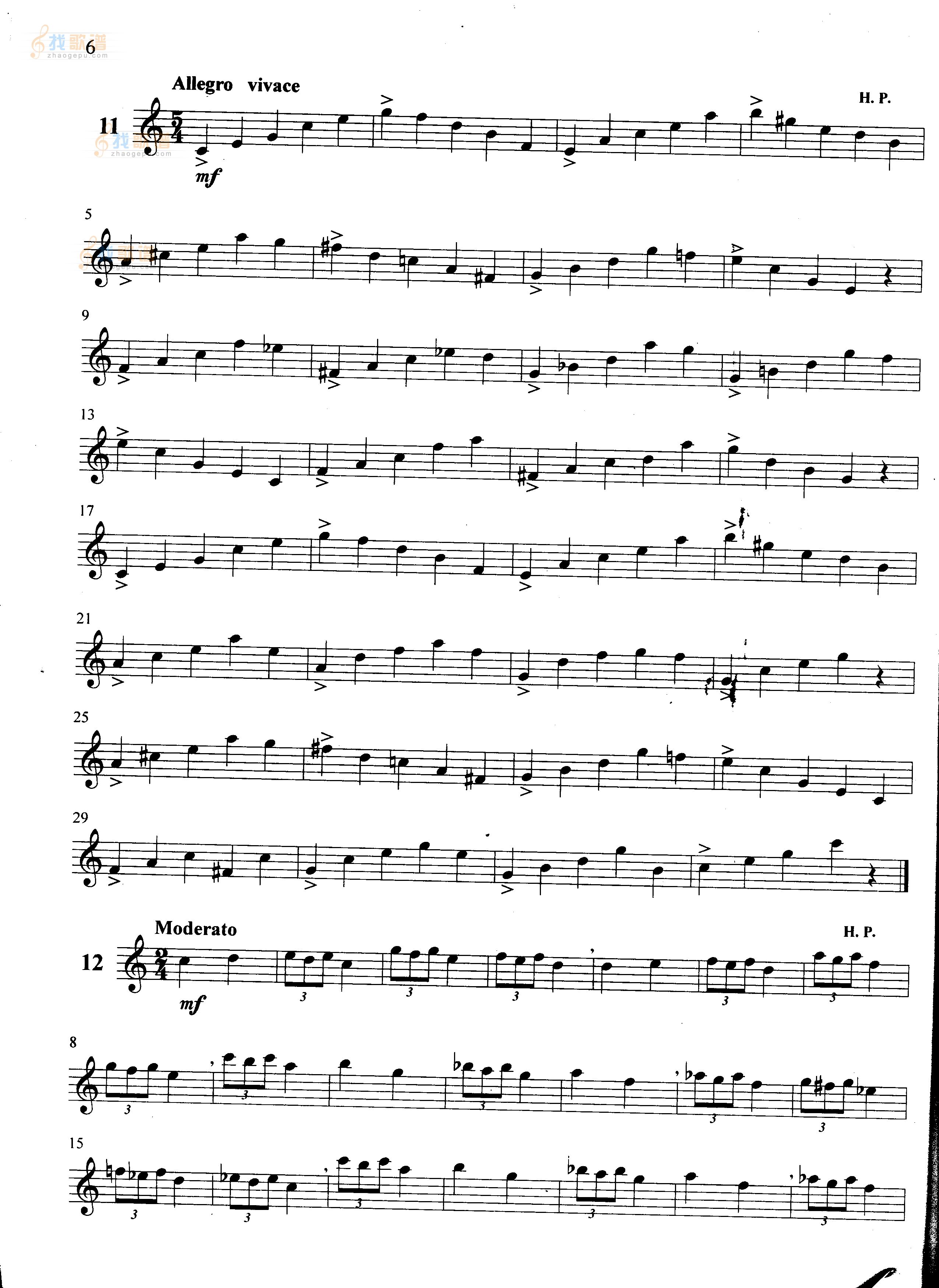 萨克斯管练习曲第100—006页
