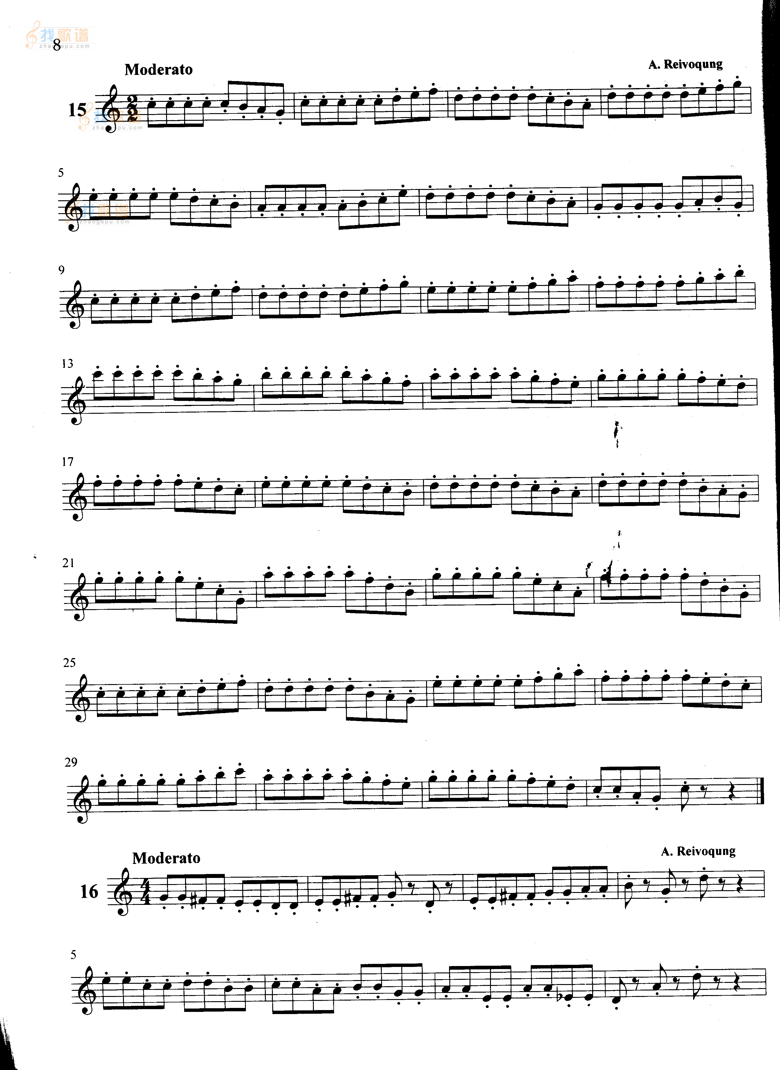萨克斯管练习曲第100—008页