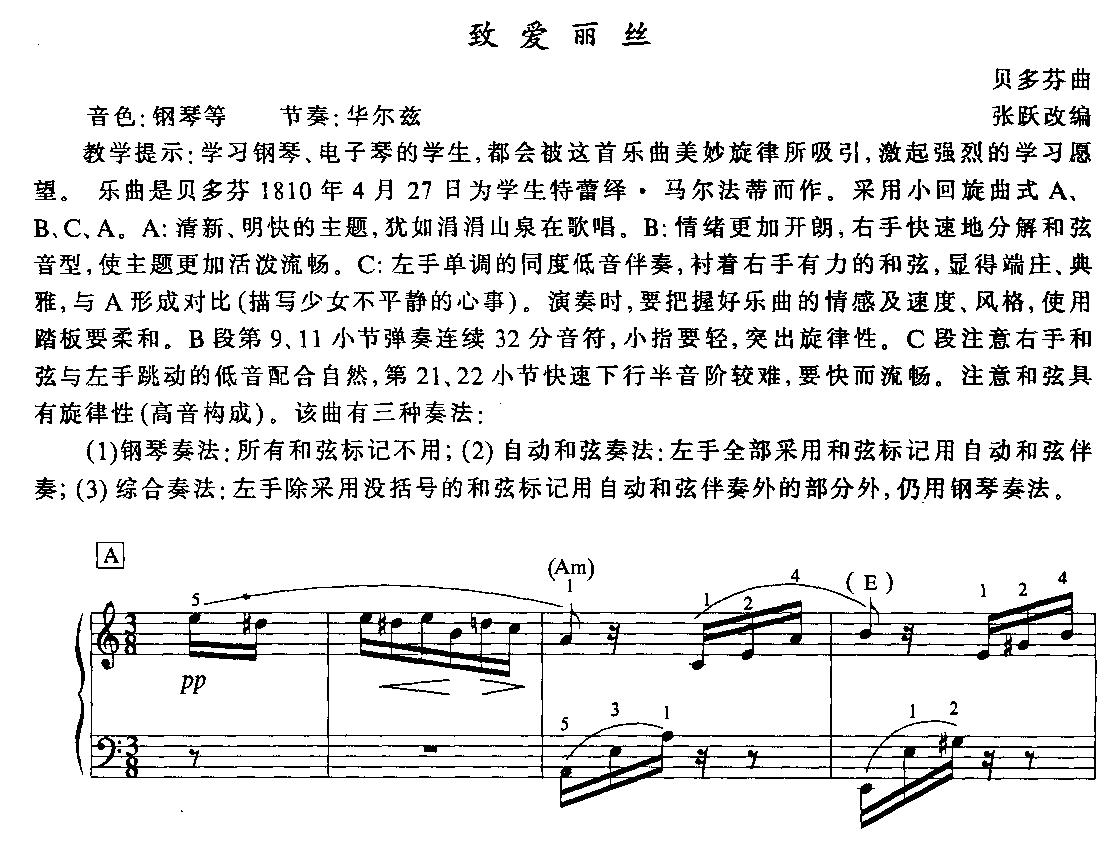致爱丽丝(教学版