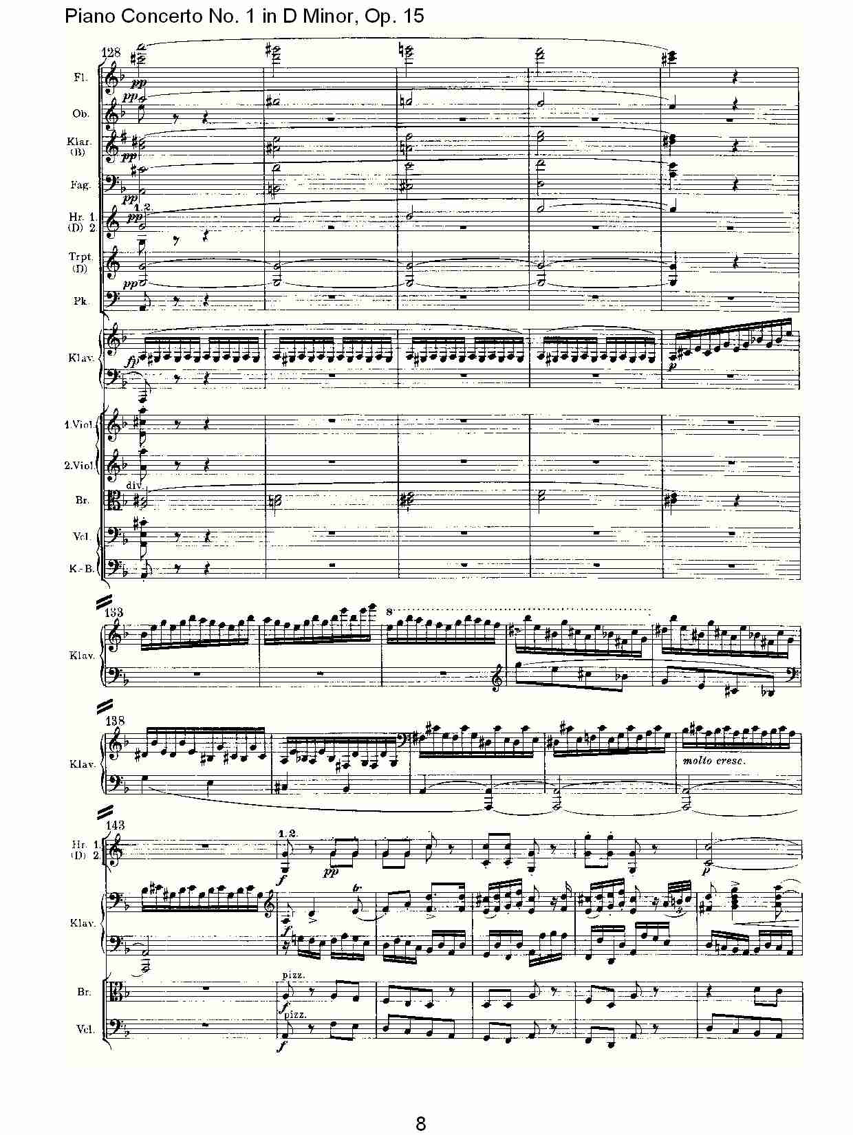 D小调钢琴第一协奏曲, Op.15第三乐章（二）