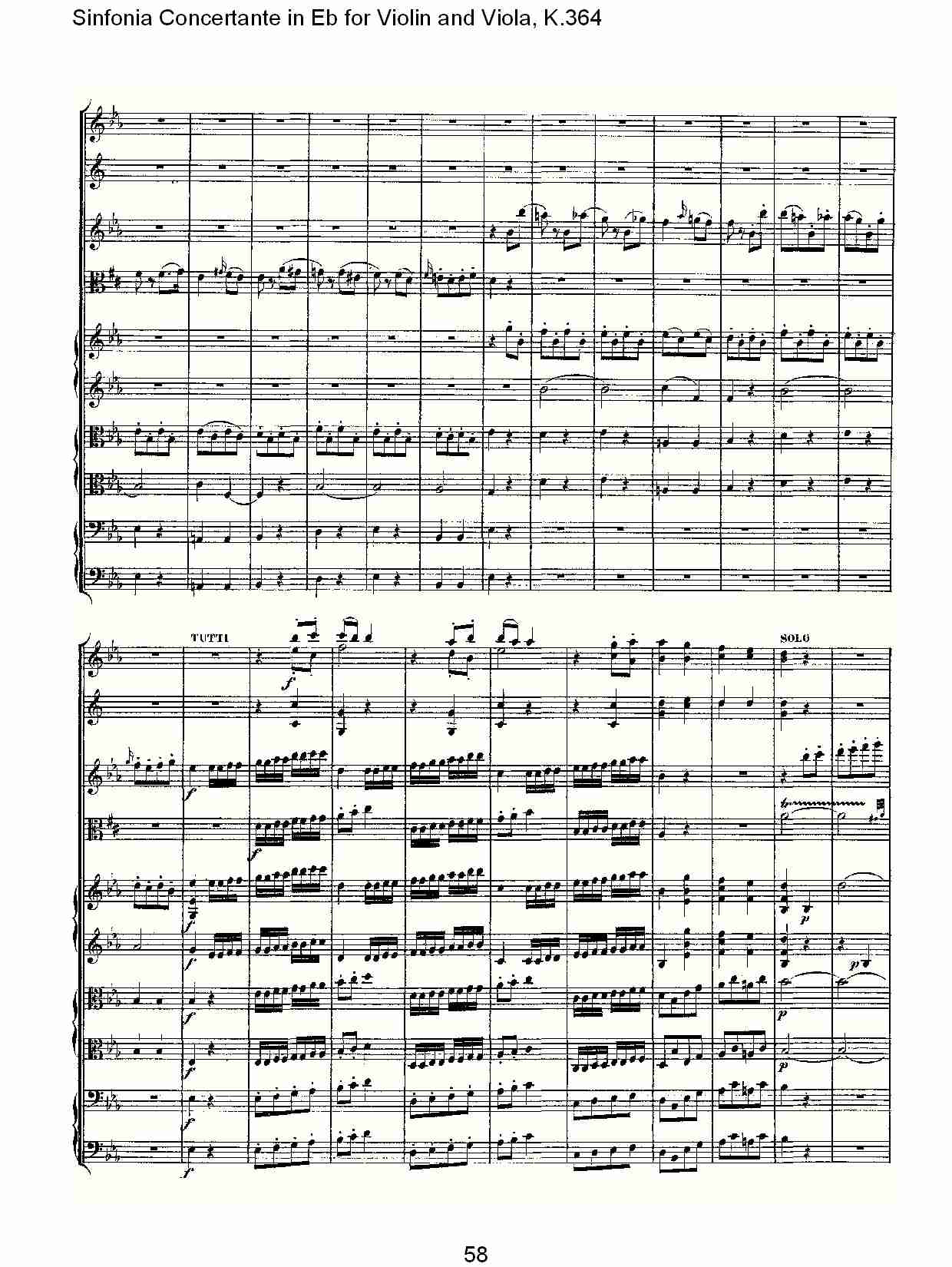 Eb调小提琴与中提琴炫技序曲, K.364（十二）