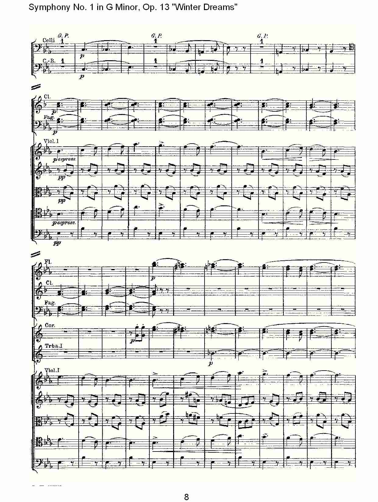 G小调第一交响曲,Op.13冬天的梦幻第三乐章（二）