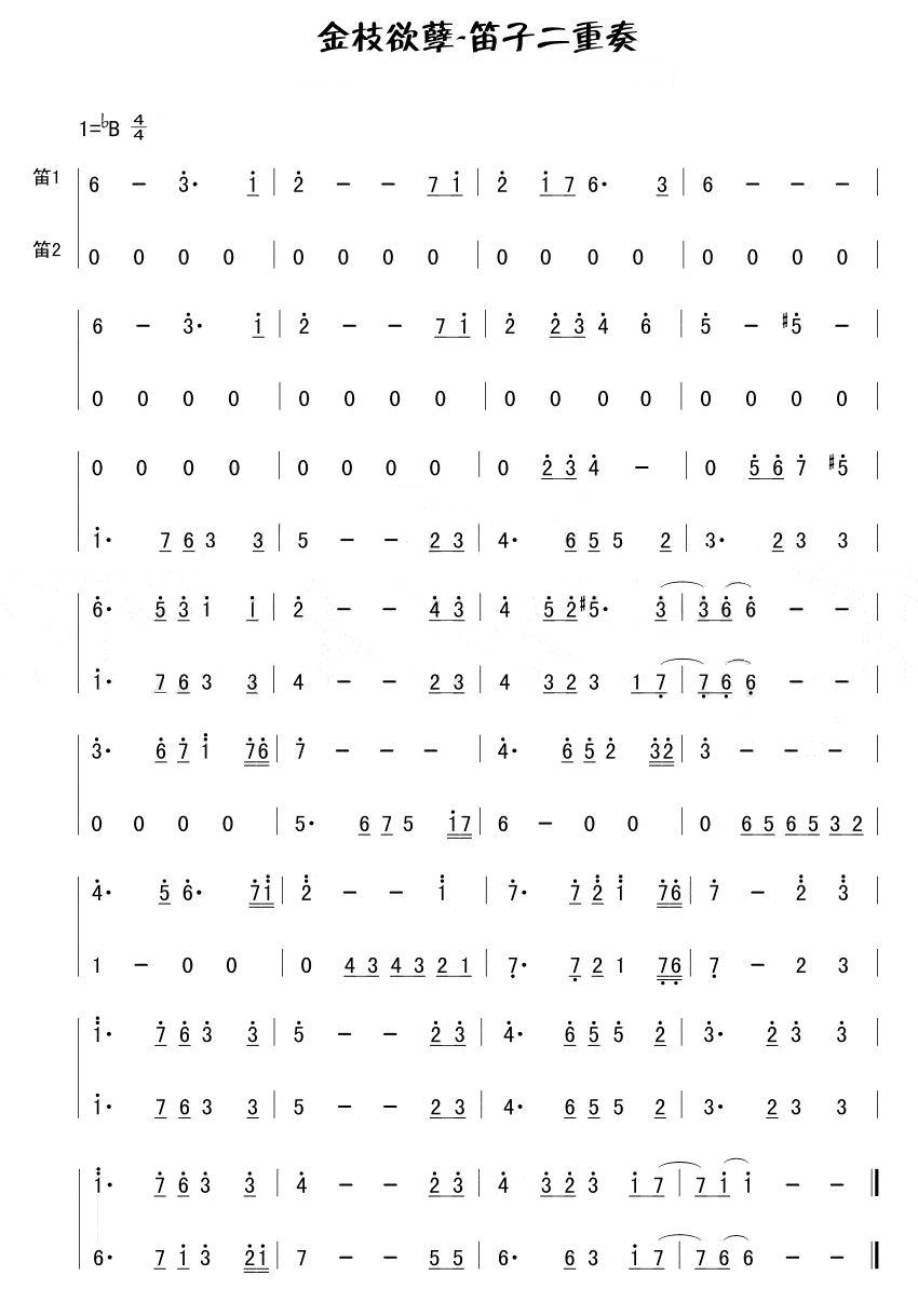 金枝欲孽 笛子二重奏