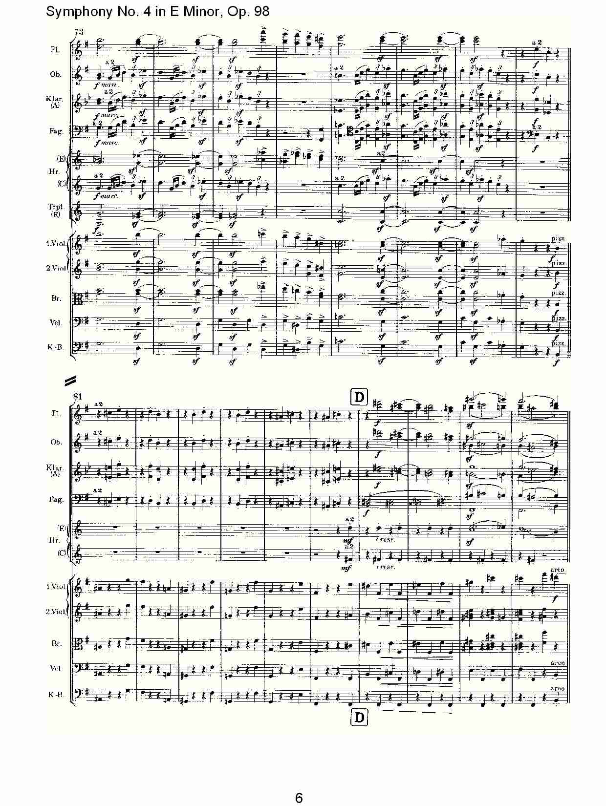 E小调第四交响曲, Op.98第一乐章（二）