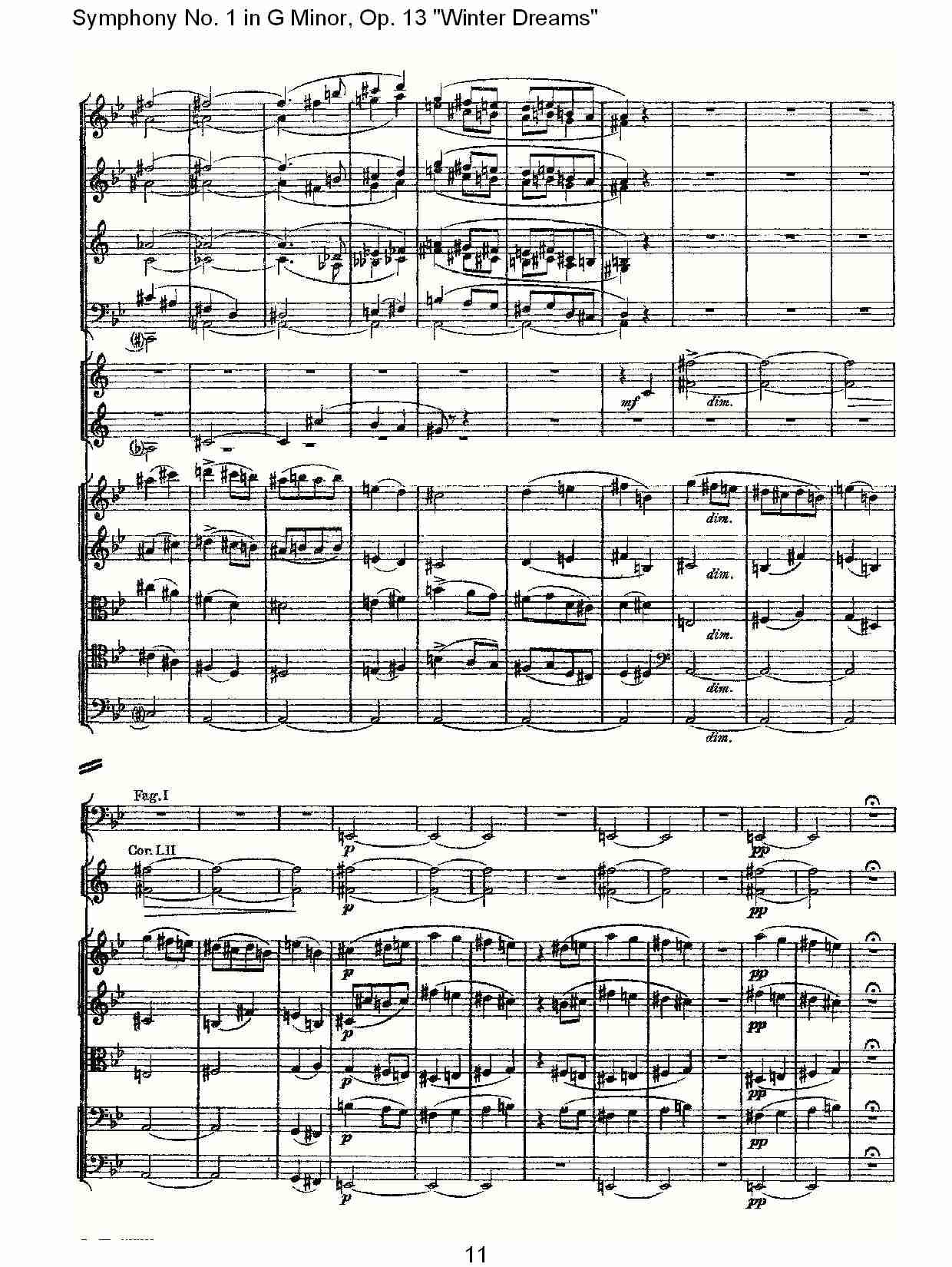 G小调第一交响曲,Op.13冬天的梦幻第一乐章（三）