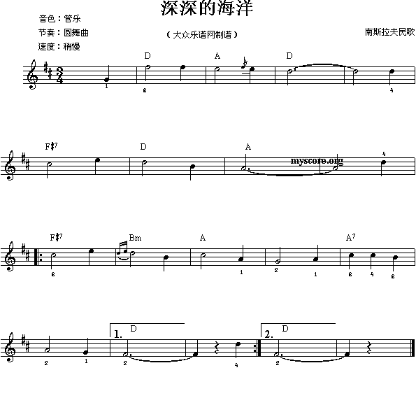 电子琴练习六十一(深深的海洋)