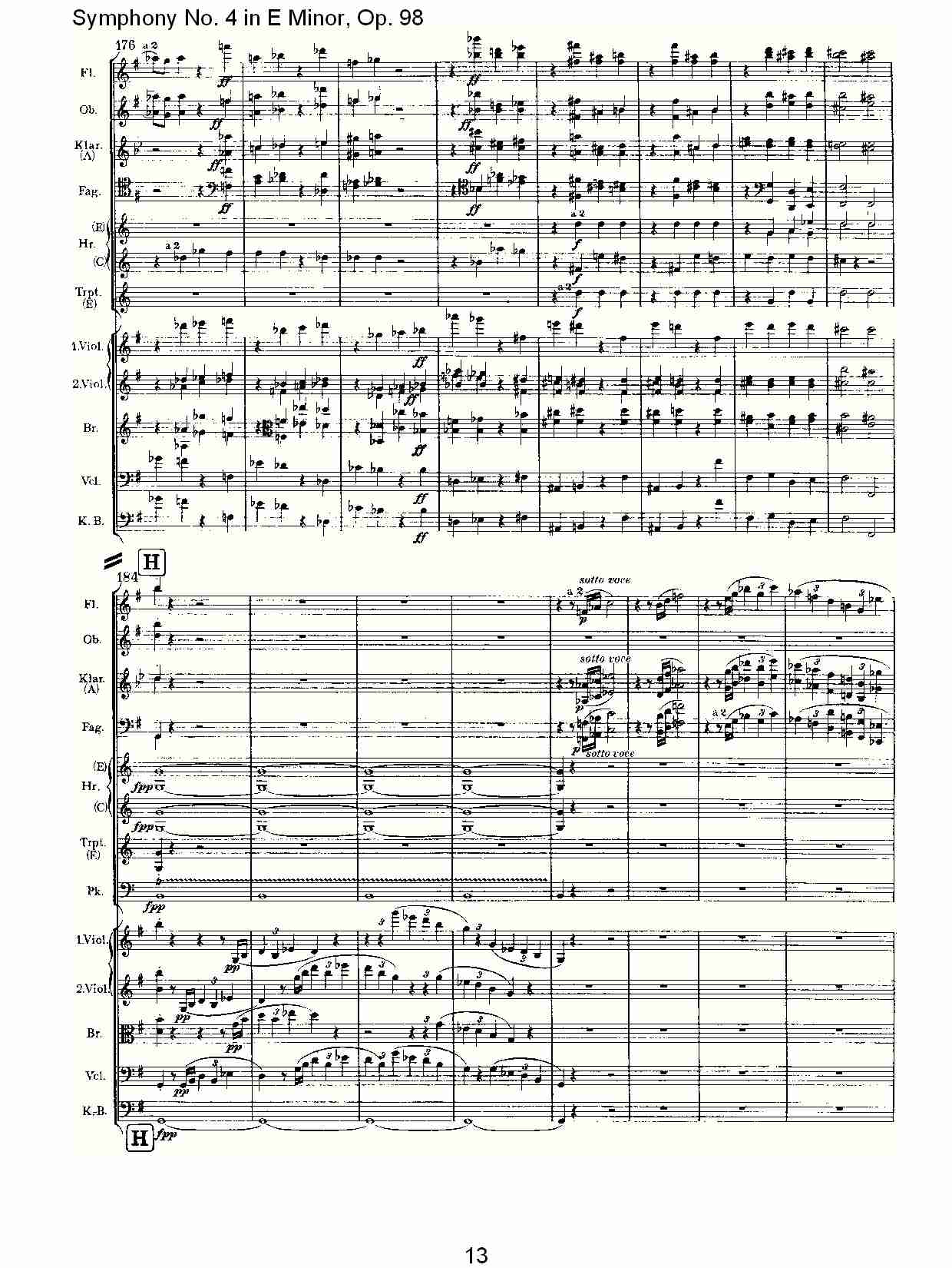 E小调第四交响曲, Op.98第一乐章（三）