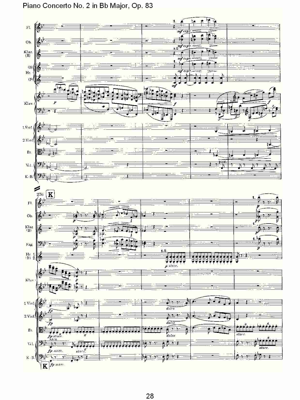 Bb大调钢琴第二协奏曲, Op.83第一乐章（六）