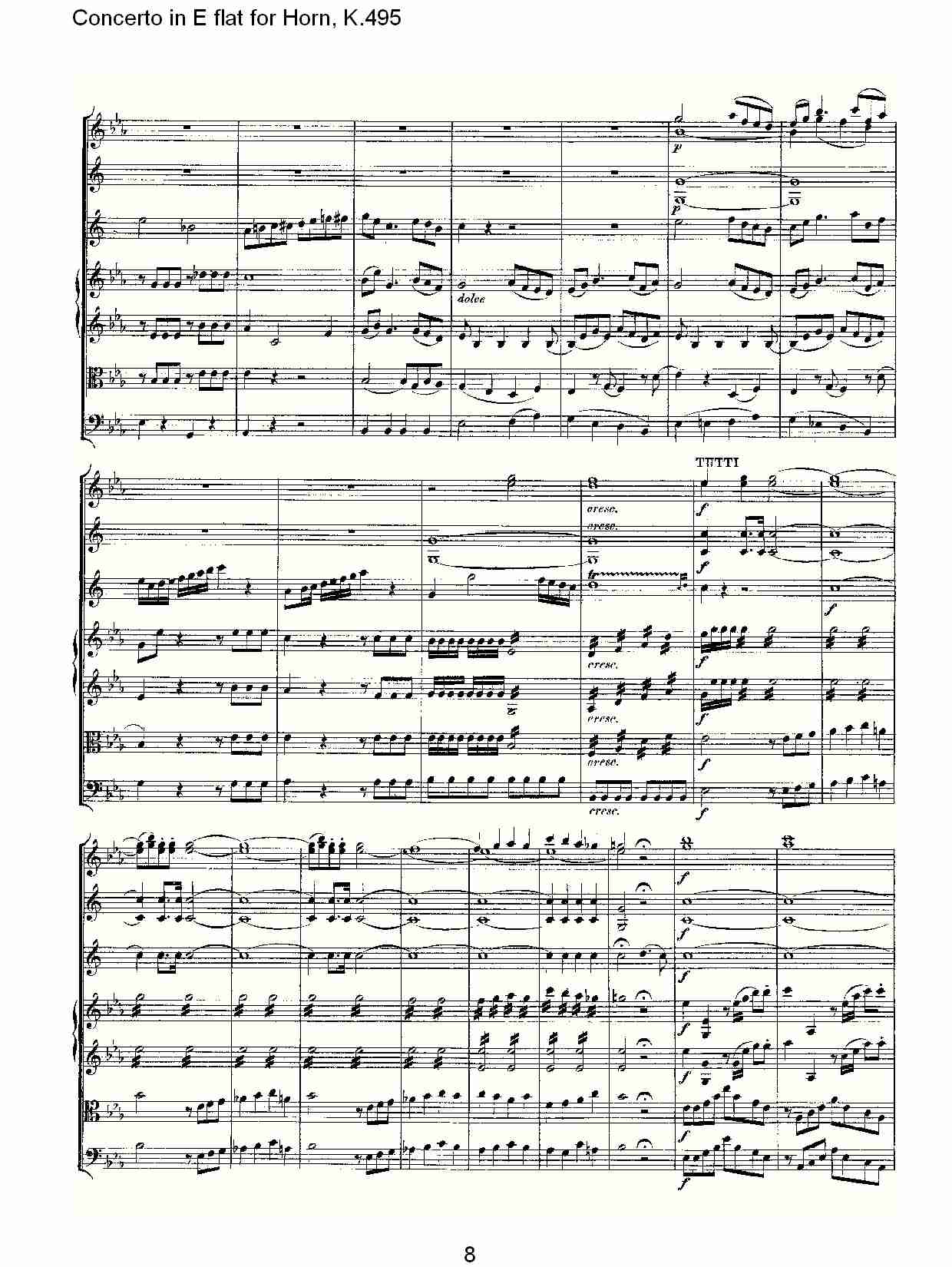 Eb调法国号协奏曲, K.495（二）
