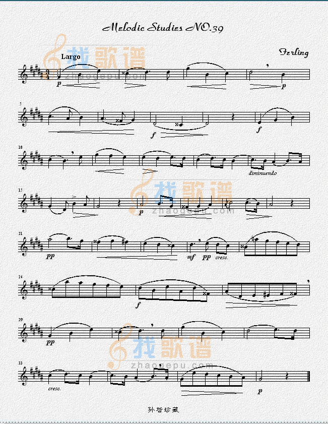 四十八首旋律练习曲之三十九