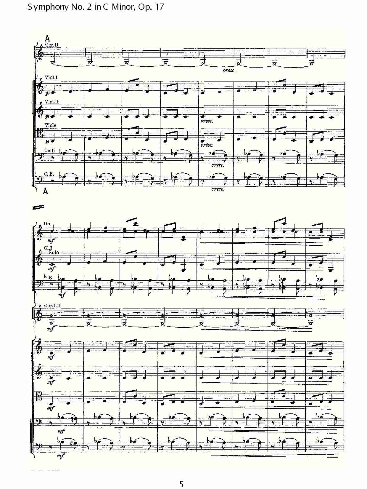C小调第二交响曲, Op.17第四乐章（一）