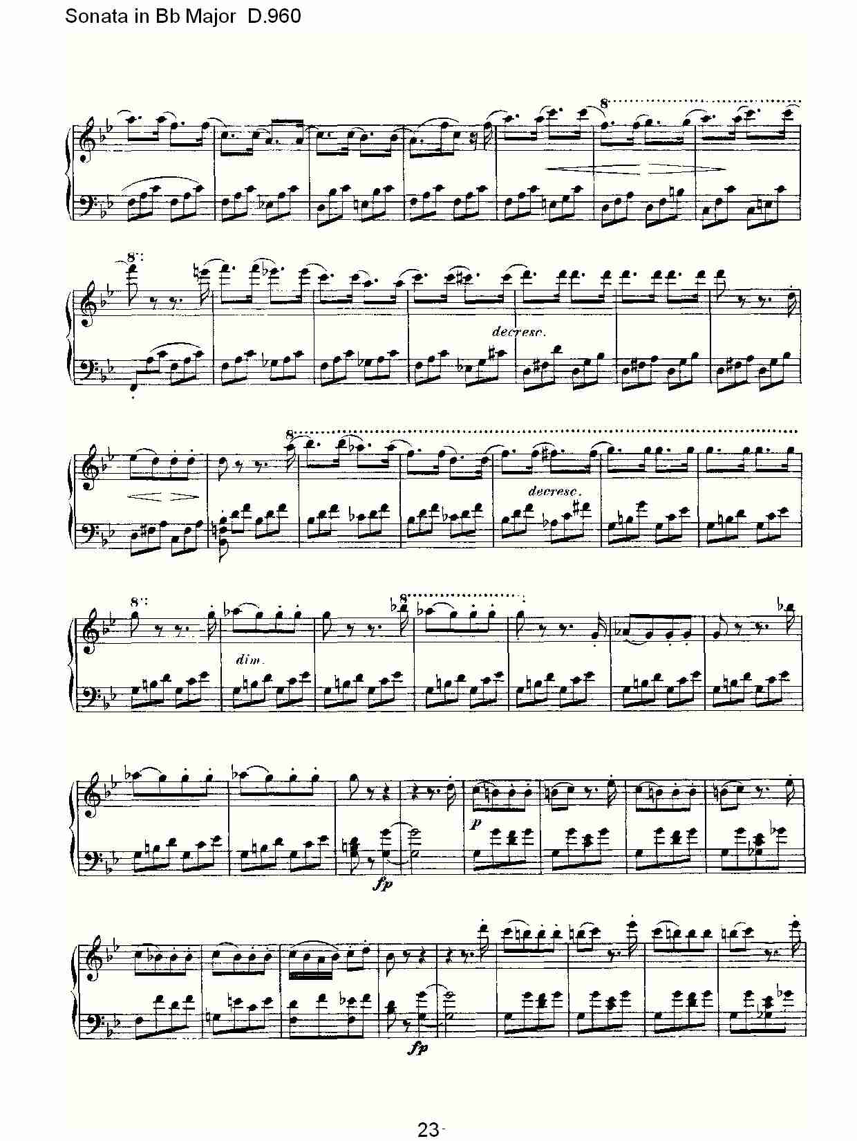 Sonata in Bb Major D.960  Bb大调奏鸣曲D.960（五）