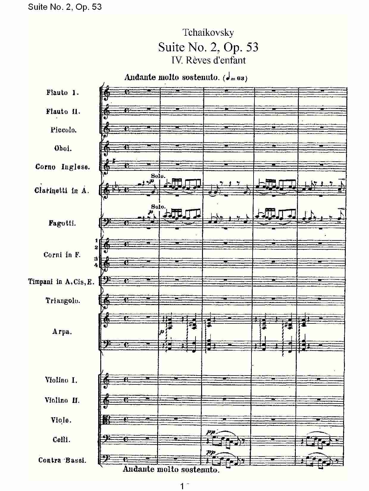 Suite No. 2, Op.53  第二套曲,Op.53第四乐章（一）