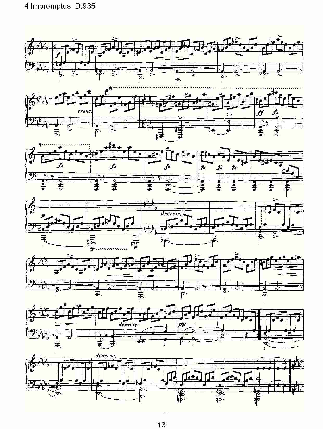 4 Impromptus D.935  4人即兴演奏D.935（三）