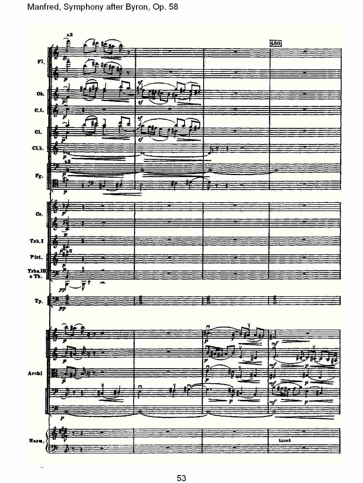 Manfred, Symphony after Byron, Op.58第四乐章第二部（十一）