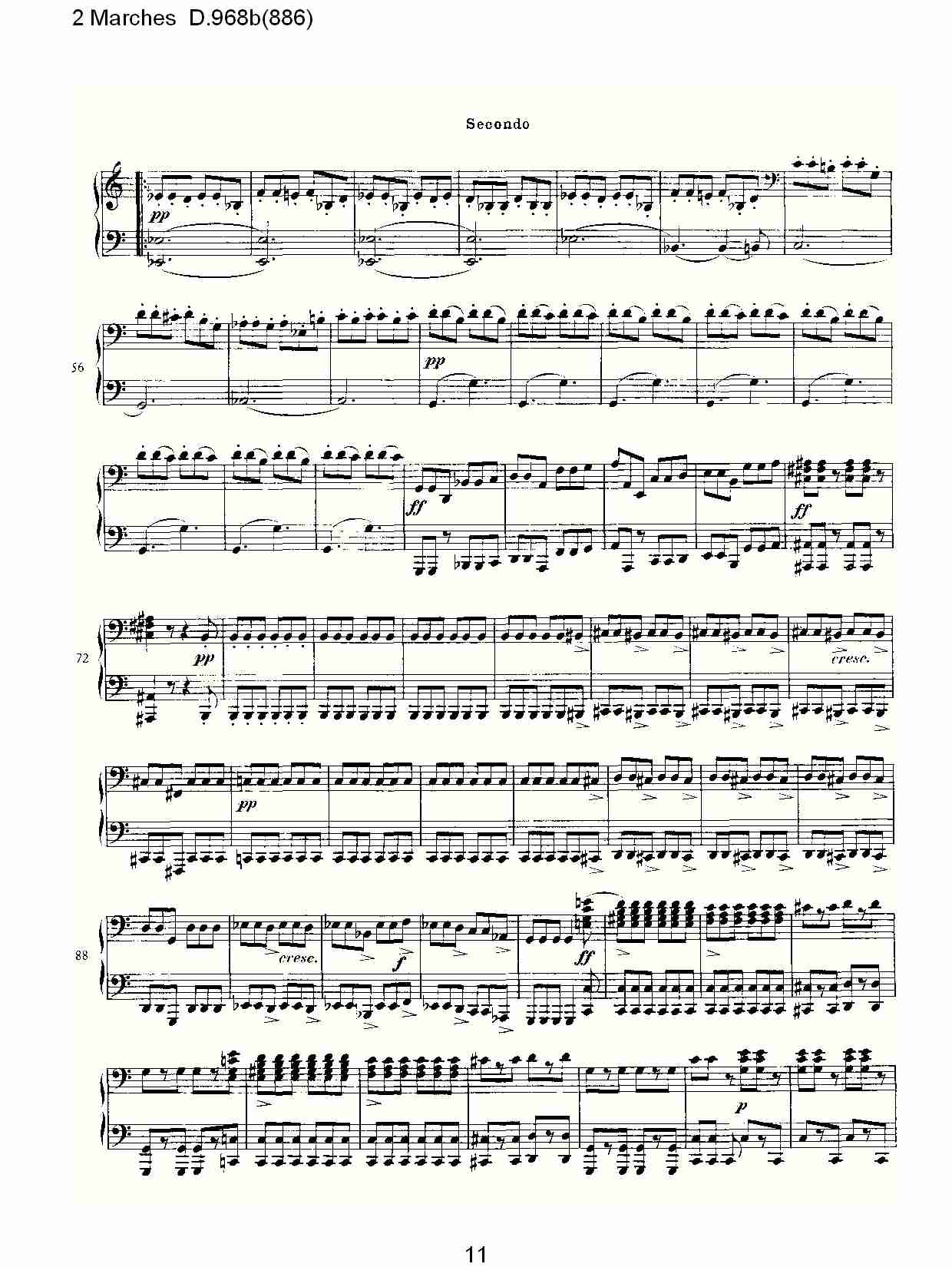 2 Marches D.968b(886)   2进行曲D.968b(886)（三）