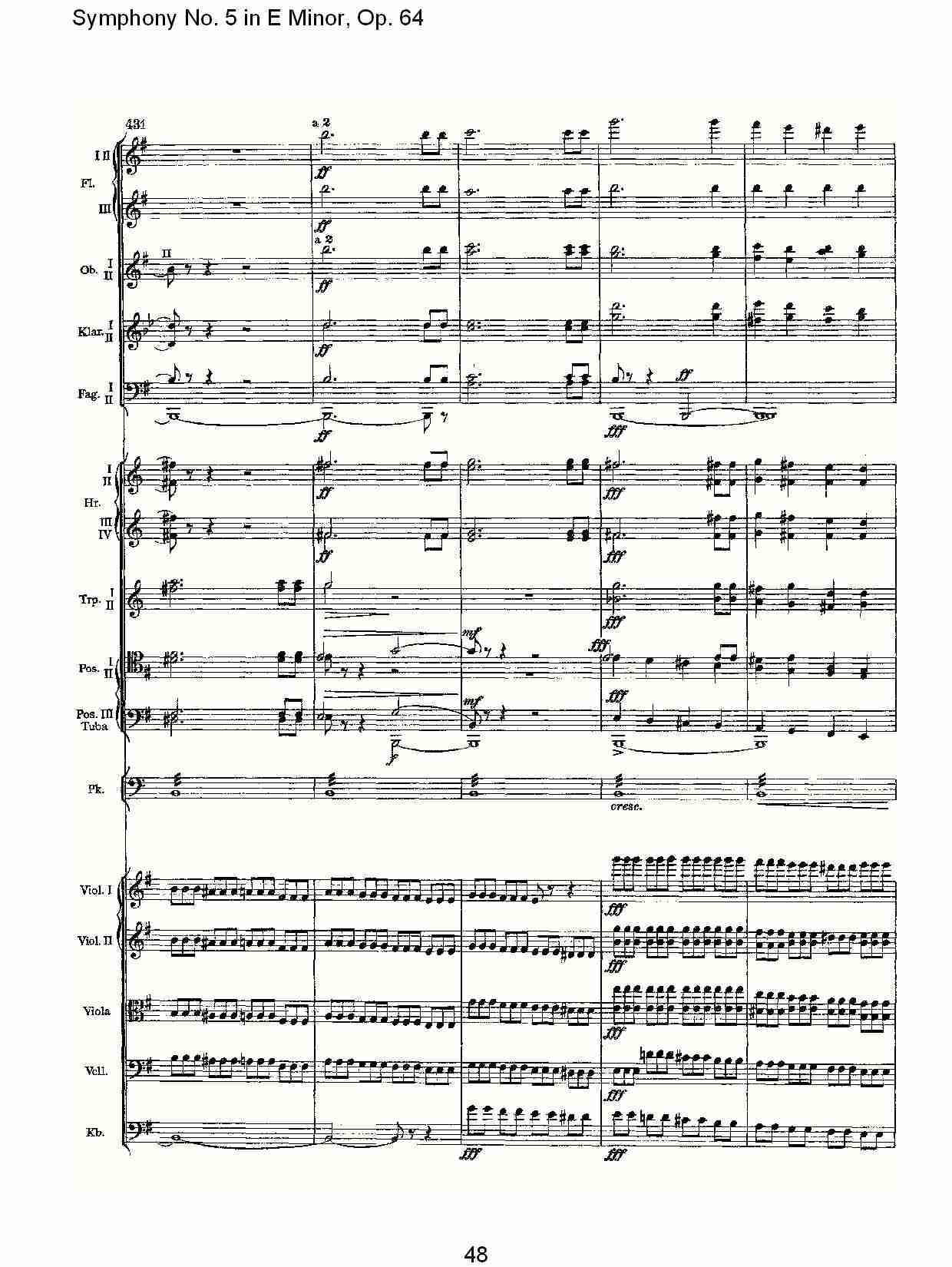 E小调第五交响曲,  Op.64第四乐章（十）